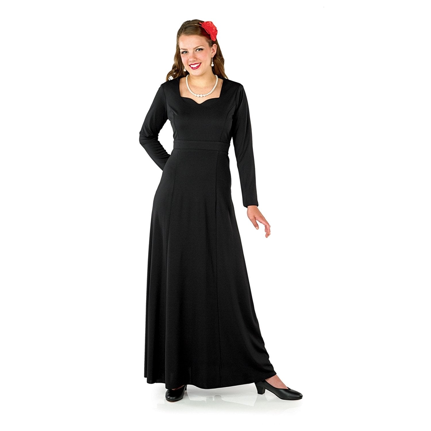 Caroline Dress - Long Sleeve Sweetheart Neckline Caroline Dress - Long Sleeve Sweetheart Neckline