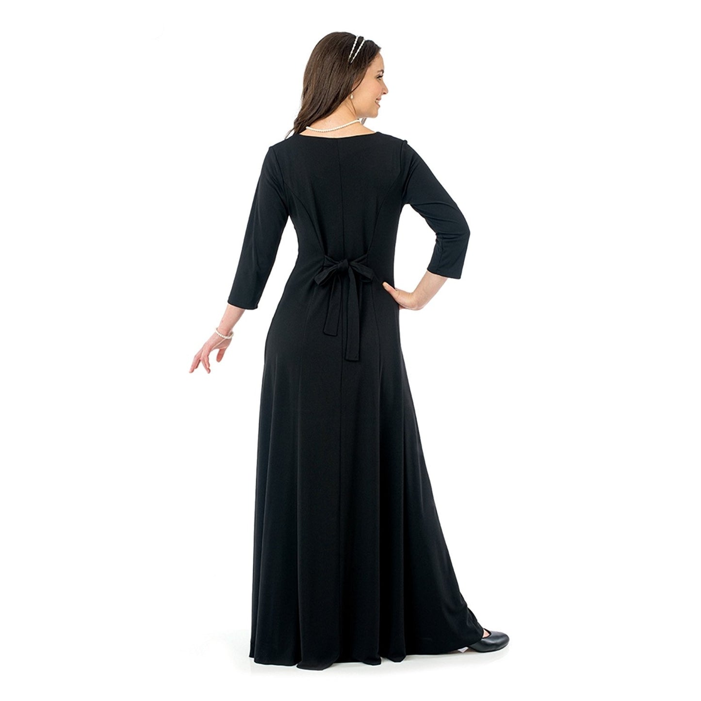 Catherine Dress - Cowl Neckline 3/4 Sleeve
