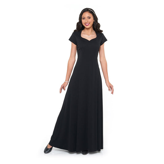 Melissa Dress - Heart Shaped Neckline Short Sleeve (Adult & Youth)