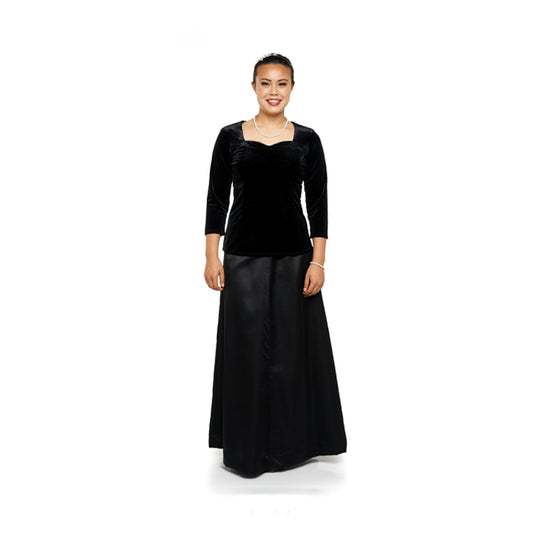 Rosalena Floor Length Satin Concert Skirt