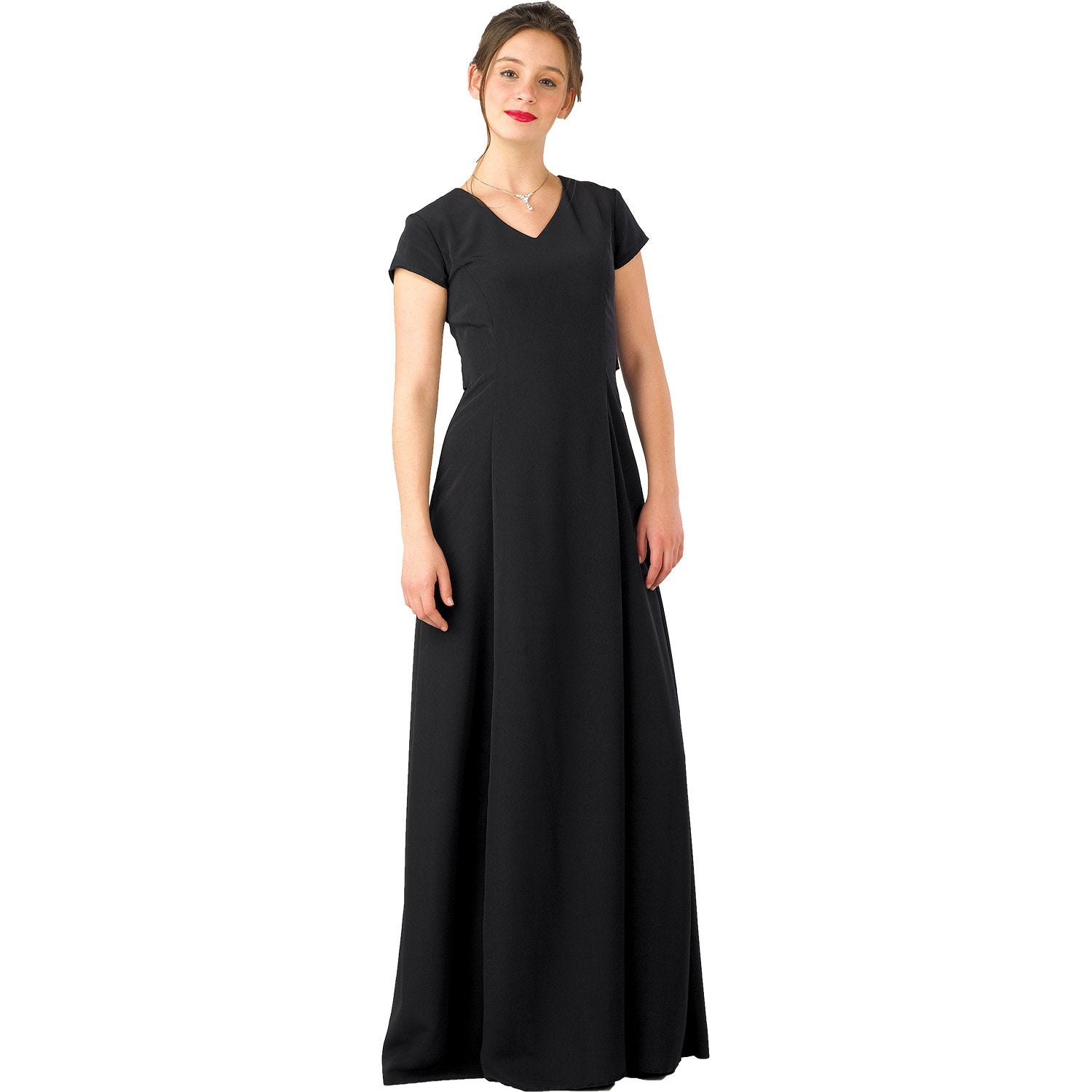 Sabrina Cap Sleeve V-Neck Dress (Adult & Youth) Band-Mart/Choir-Mart Sabrina Cap Sleeve V-Neck Dress (Adult & Youth) Band-Mart/Choir-Mart