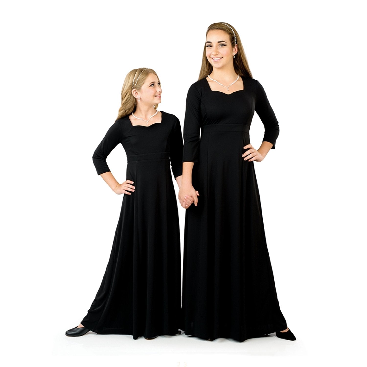 Taylor Dress - Sweetheart Neckline 3/4 Sleeve Band-Mart/Choir-Mart Taylor Dress - Sweetheart Neckline 3/4 Sleeve Band-Mart/Choir-Mart