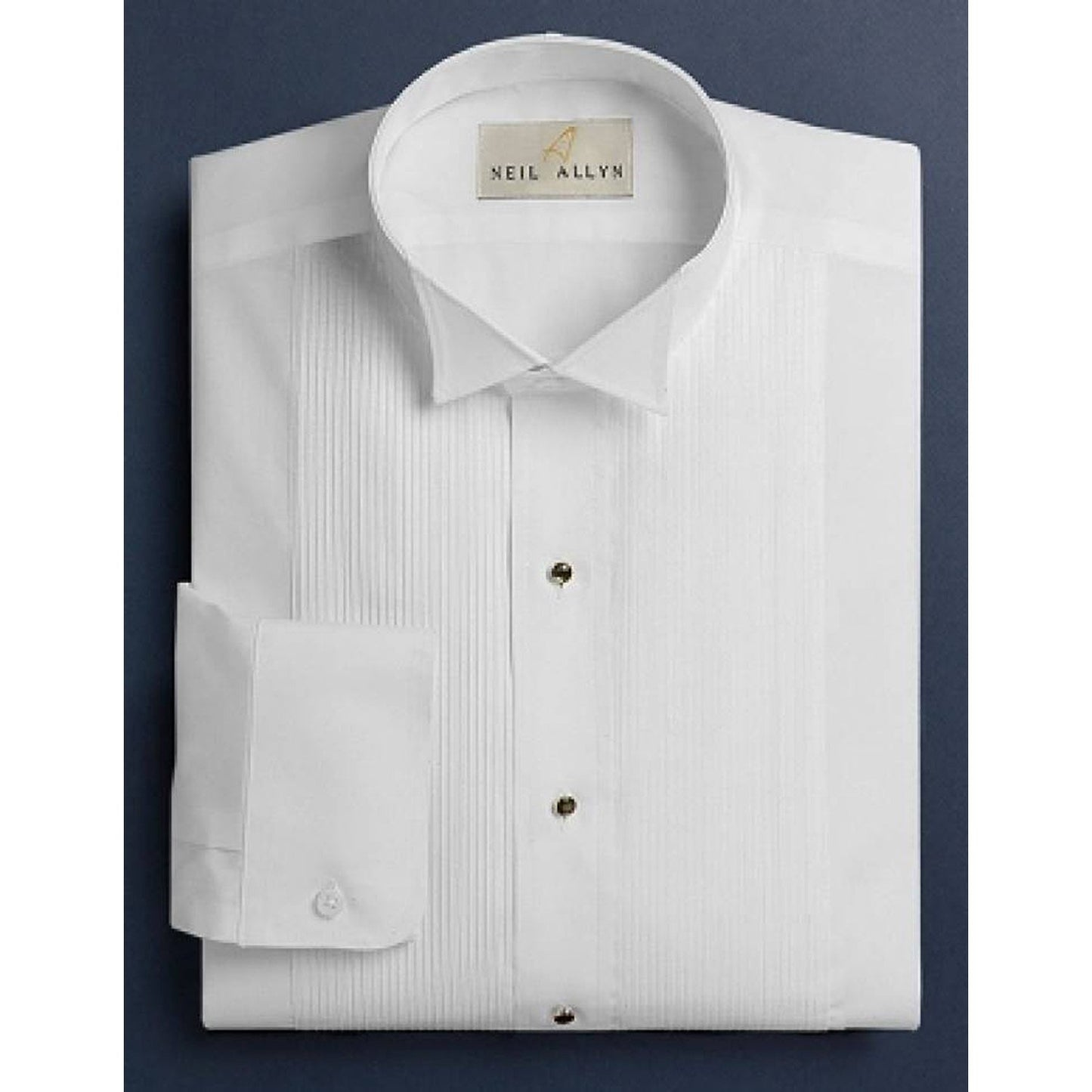 Mens & Boys 1/8" Pintuck Wing Collar Tux Shirt