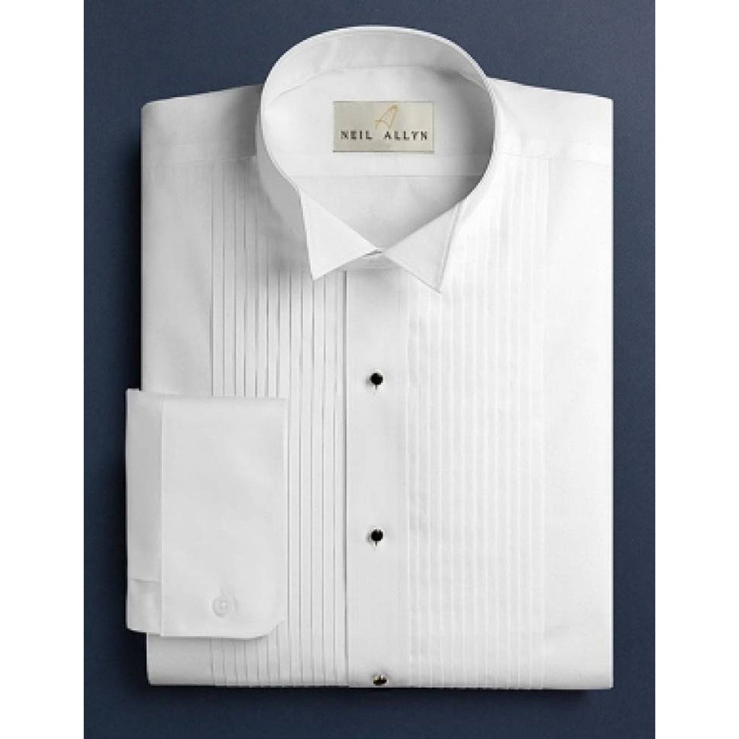 Ladies 1/4" Pleated Wing Collar Tuxedo Shirt