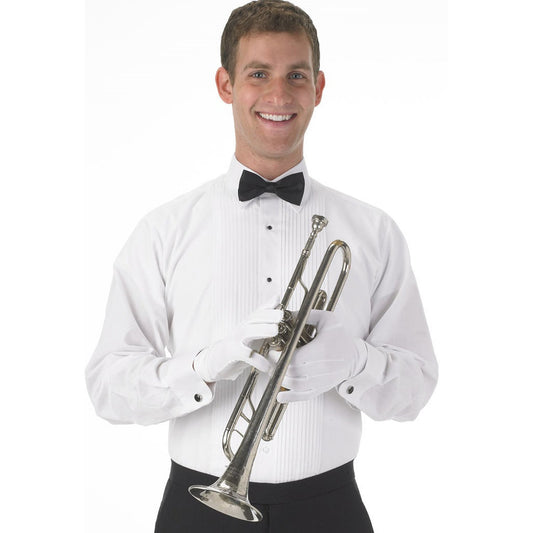 Henry Segal Men's 1/4 Pleat Lay Down Collar Tuxedo Shirt