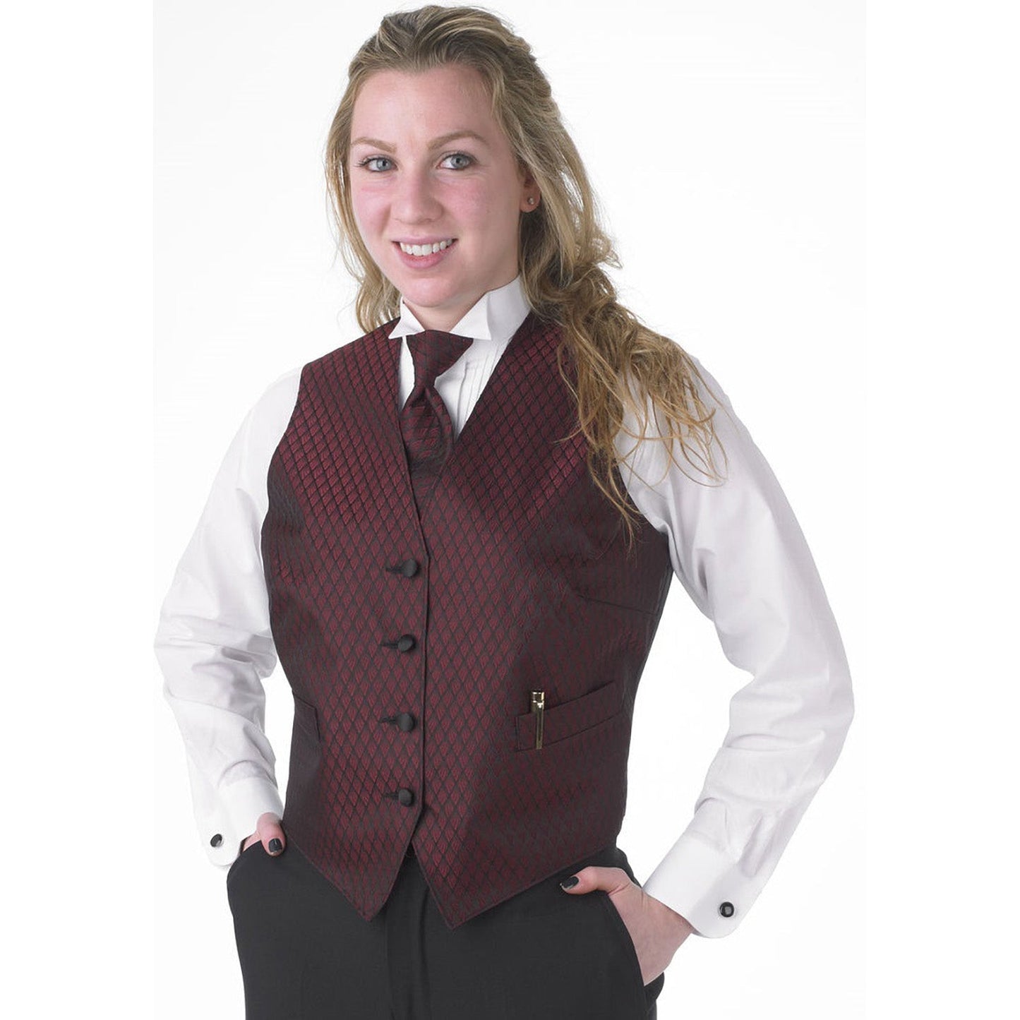 Ladies Full Back Vest- Diamond Leaf