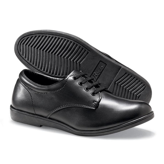 Bando Classic oxford marching shoe in black featuring full‑leather upper, closed‑lace design, padded collar, and clean oxford silhouette for uniform look.