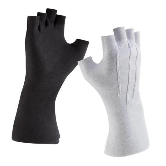 DSI Fingerless Long Wrist Cotton Gloves
