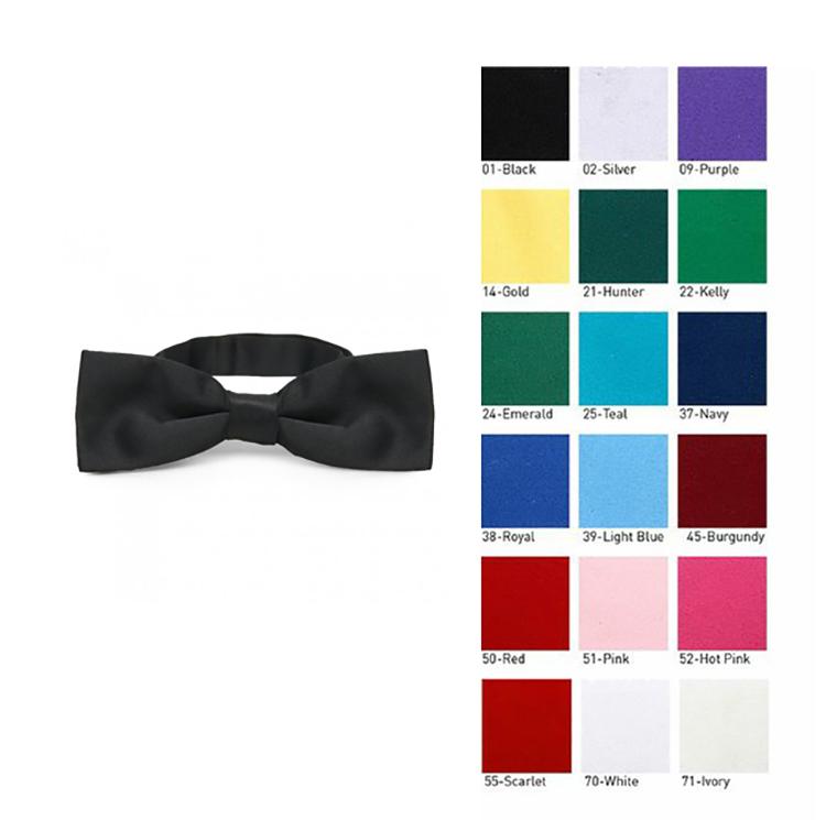 Banded Bow Tie - Poly Satin