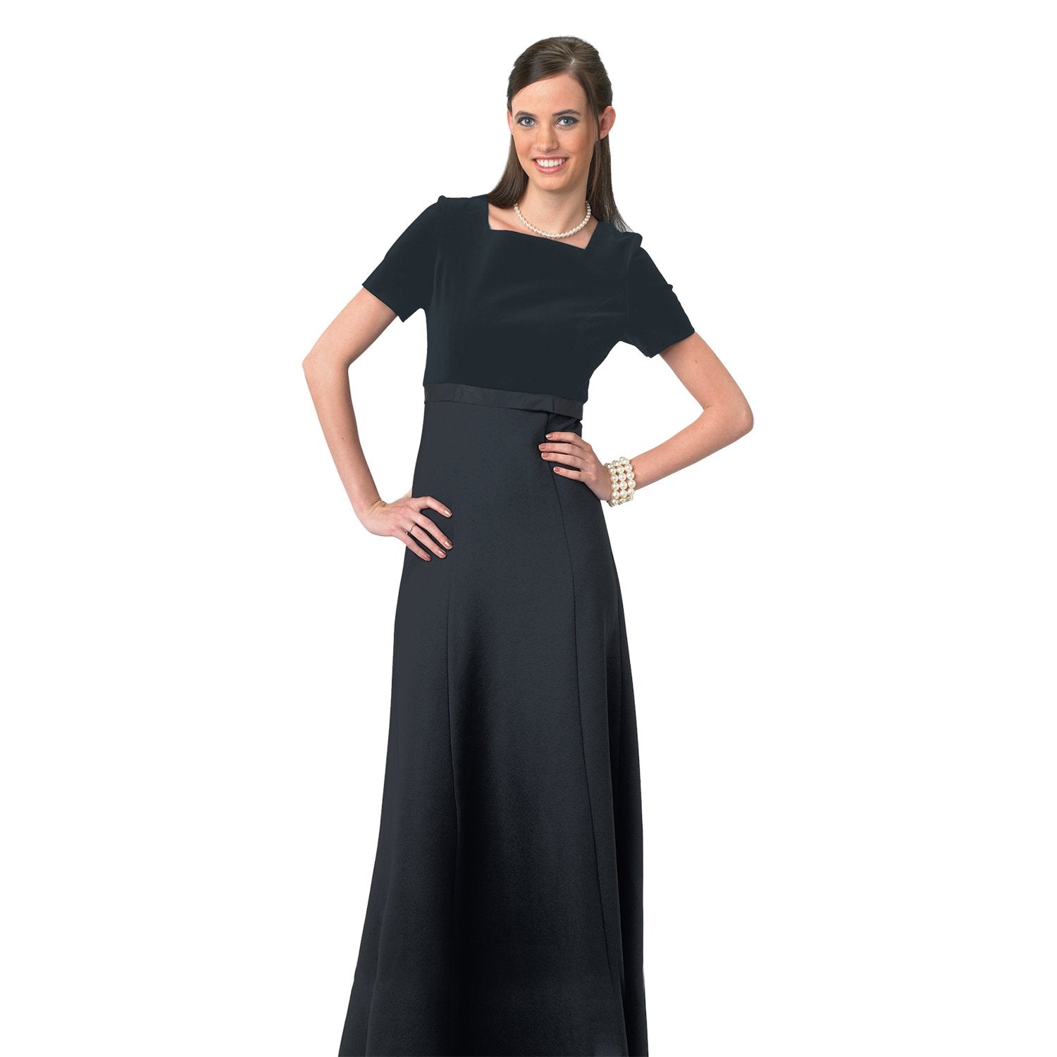 Black choir dress outlet long