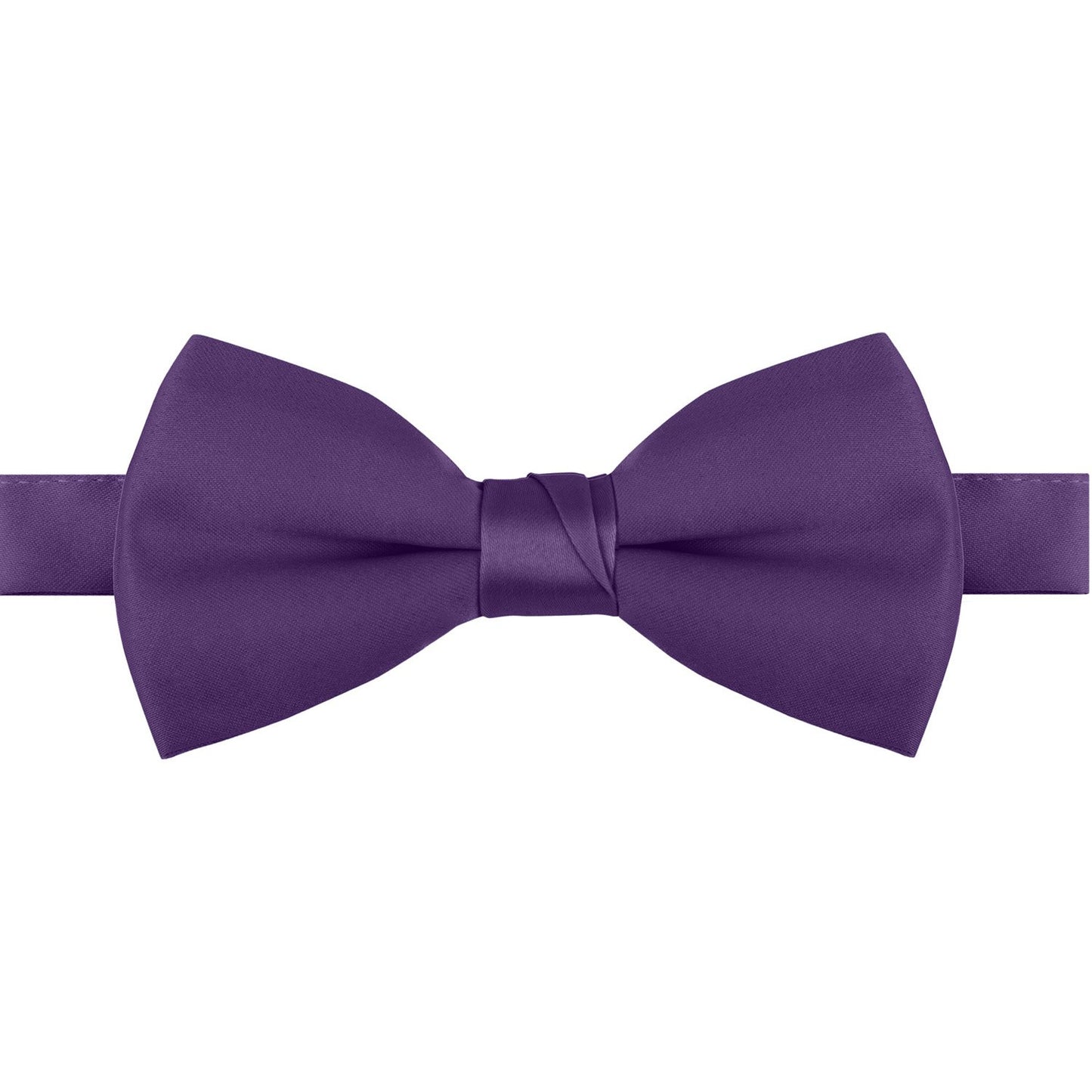 Polyester Satin Bow Tie - Banded or Clip-On - 26 Colors