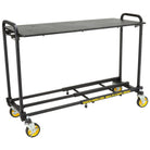Single carpeted panel measuring approximately 39″ × 16″, designed to clip into R6 cart uprights—providing quick, sturdy surface for laptops or sheet music