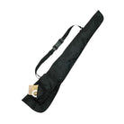Black StylePlus padded rifle & sabre bag, approximately 40″ long, made of 430‑denier nylon with fused foam padding, featuring an angled front zip pouch, adjustable shoulder strap, and two top grab handles—designed to carry one rifle or Vivace premium rifle‑sabre bag in heavy-duty 1680‑denier nylon, 43″ long with reinforced ends, clear ID window, padded shoulder strap and grab handles—ideal for protecting single rifle or saber.