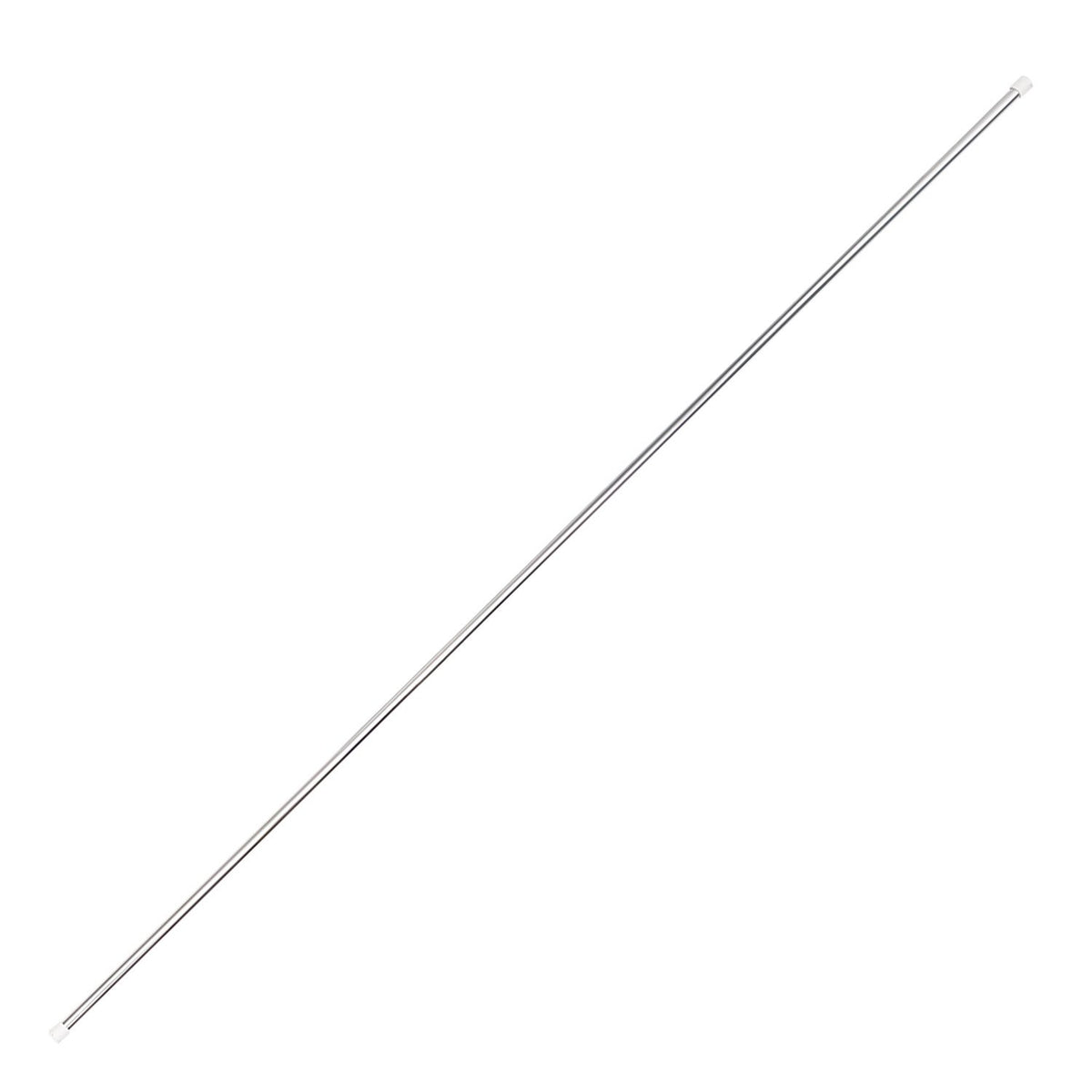 Sleek silver ultra-lightweight flag pole made from anodized aluminum, approximately 1″ in diameter, with a smooth finish and capped end—designed for single-piece indoor or color guard flag use.
