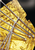 Three‑tier aluminum T‑pole assembly comprising one vertical 1″ pole and three horizontal crossbars at separate heights, each connected via metal T‑pole connectors and capped with white tips—designed to display up to three flags in a tiered arrangement