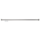 Chrome-finished Z-Rack replacement crossbar measuring approx 47″, straight tubing with end plugs—designed for mounting marching uniform garment bags on Z-style storage racks